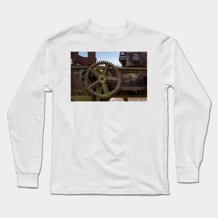 Closeup to the rusty gear Long Sleeve T-Shirt